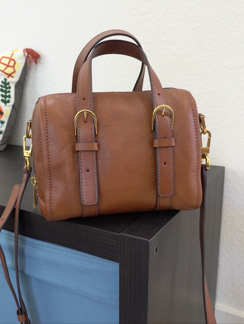Fossil Carlie Satchel Mini Crossbody Purse
